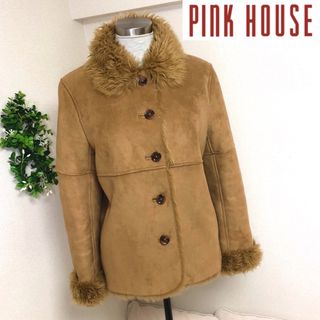 ピンクハウス(PINK HOUSE)のピンクハウスのフェイクムーンコートキャメルフリーサイズ(毛皮/ファーコート)