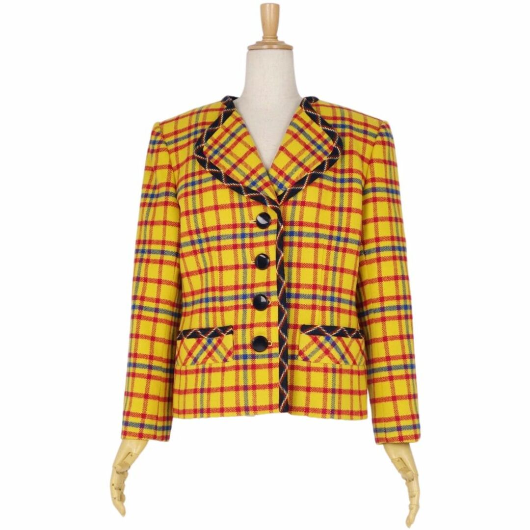 SAINT LAURENT - Vintage イヴサンローラン ジャケット チェック SAINT LAURENT - Vintage イヴサンローラン ジャケット チェック