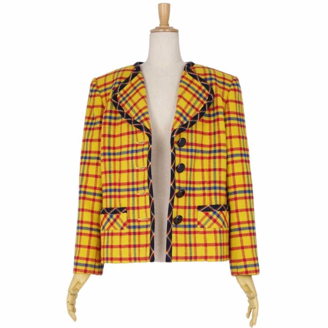 SAINT LAURENT - Vintage イヴサンローラン ジャケット チェック SAINT LAURENT - Vintage イヴサンローラン ジャケット チェック