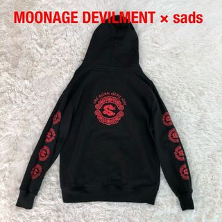 MOONAGE DEVILMENT×sadsスウェットパーカー 黒赤ブラック