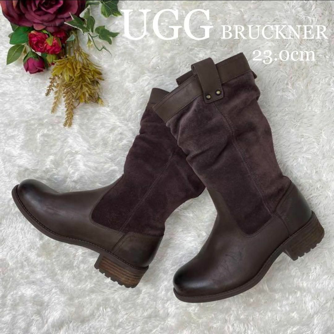 UGG(アグ)の★美品 日本未発売 UGG アグ ブルックナー ムートンブーツ ブラウン 23 レディースの靴/シューズ(ブーツ)の商品写真