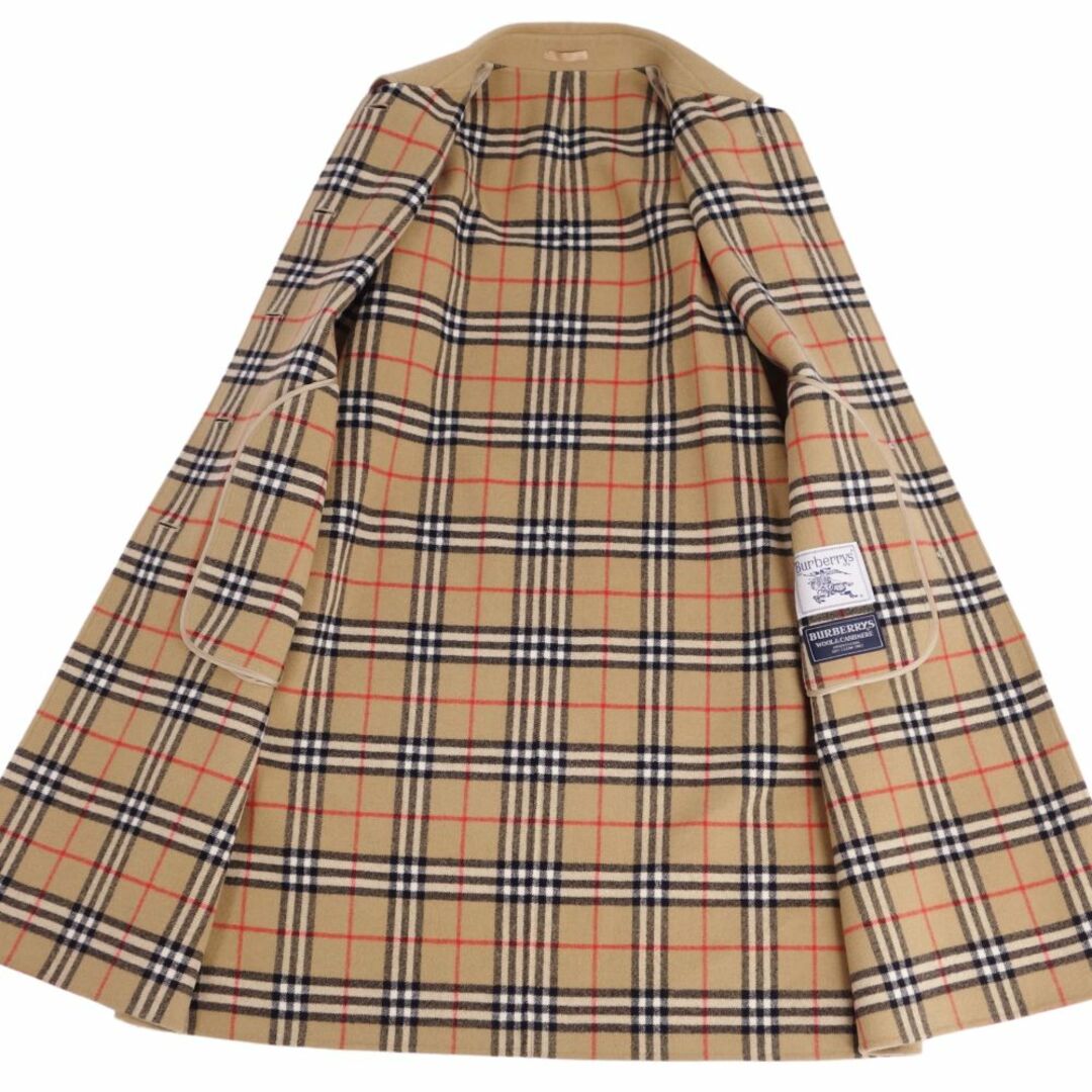 BURBERRY(バーバリー)の美品 Vintage バーバリー Burberrys コート ステンカラーコート ウール カシミヤ 裏チェック アウター レディース 7AR(S相当) ベージュ レディースのジャケット/アウター(その他)の商品写真