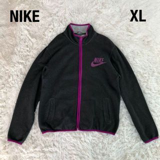 ナイキ(NIKE)のNIKEナイキ　ジップアップスウェットトレーナー　グレー　XL(スウェット)