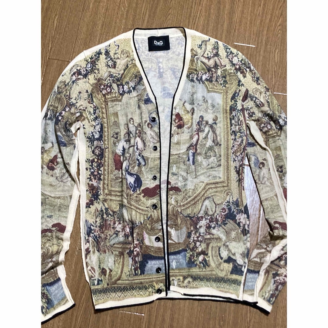 DOLCE&GABBANA(ドルチェアンドガッバーナ)のDOLCE&GABBANA 中世ヨーロッパ 絵画 総柄 デザイン カーディガン メンズのトップス(カーディガン)の商品写真