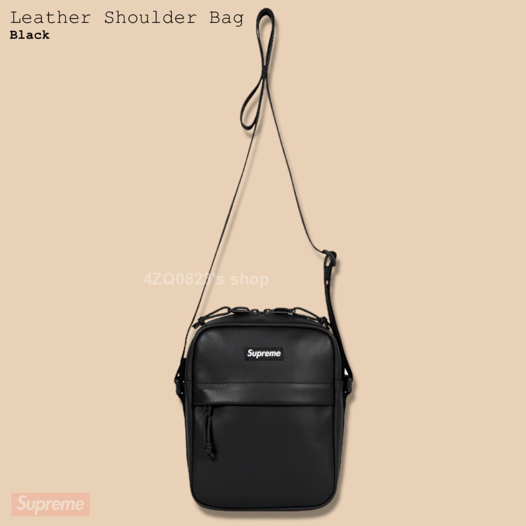 Supreme - Supreme Leather Shoulder Bag ショルダーバッグ 黒の通販 ...