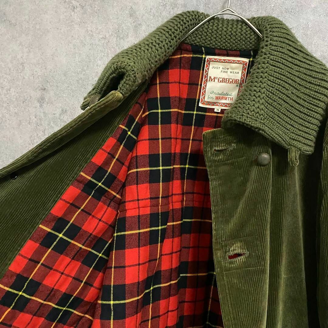 80S マックレガー コーデュロイ ジャケット メンズM 古着 深緑 個性派