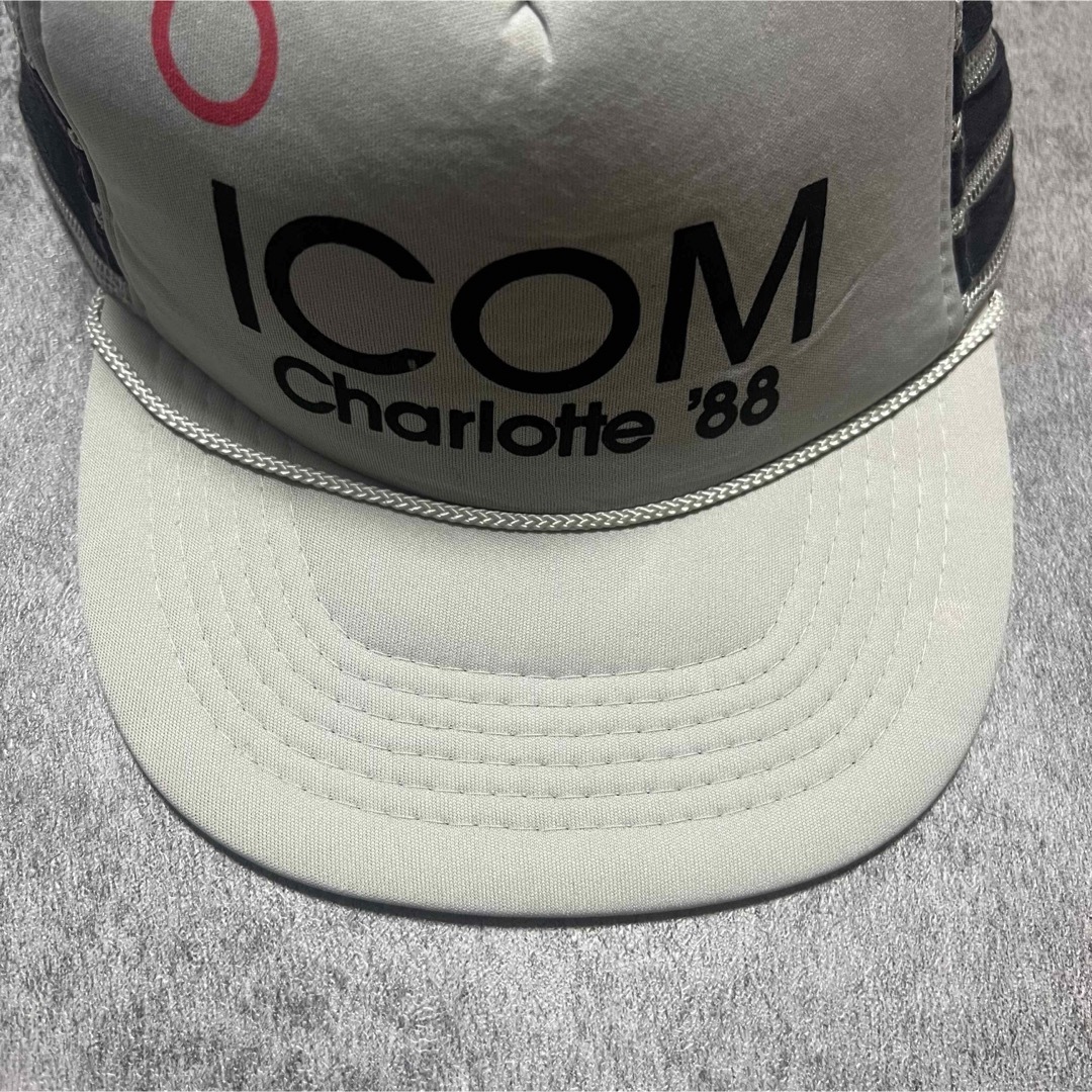 ICOM☆台湾製企業ロゴスリーライン5パネルメッシュキャップ 80s メンズの帽子(キャップ)の商品写真