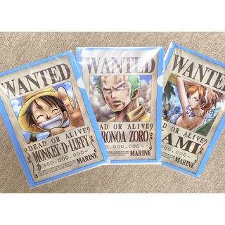 ONE PIECE ワンピース 手配書 クリアファイル ルフィ ゾロ ナミ(クリアファイル)