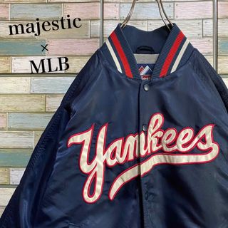 マジェスティック(Majestic)のマジェスティック×MLB ヤンキース　ナイロンスタジャン　ビッグロゴ(スタジャン)