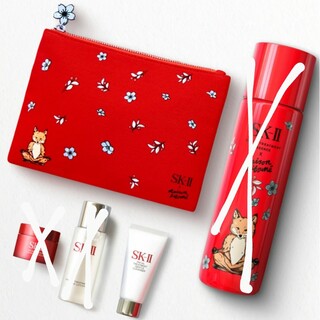 メゾンキツネ(MAISON KITSUNE')の2023年クリスマス限定★SK-II✖メゾンキツネポーチセット(コフレ/メイクアップセット)