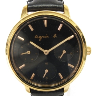 アニエスベー(agnes b.)のアニエスベー 腕時計 ウォッチ アナログ クロノグラフ クオーツ ゴールドカラー(腕時計)