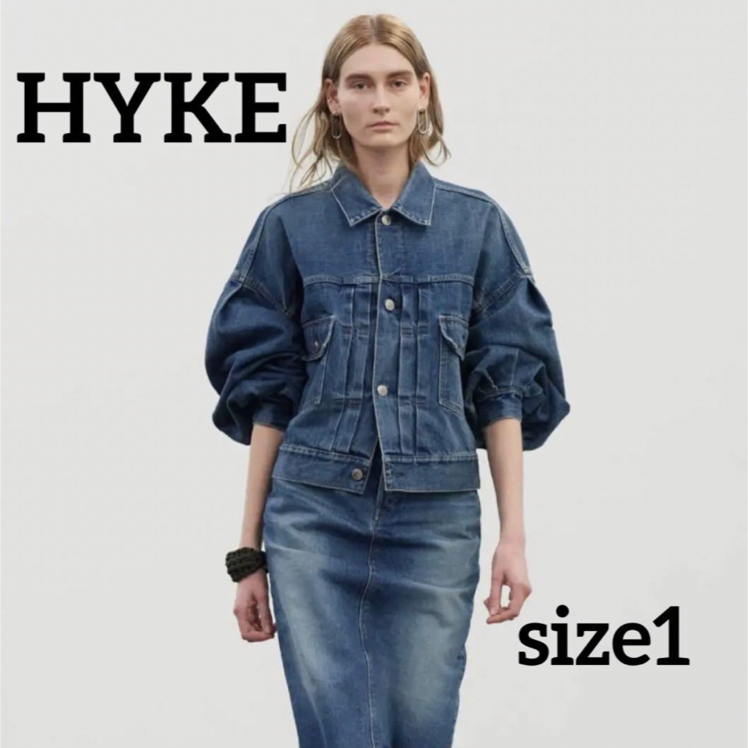 【未使用タグ付】HYKEハイク　バルーンスリーブデニムジャケット　size1