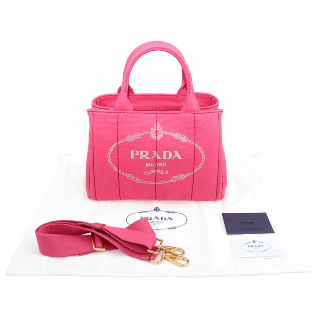 PRADA - プラダ カナパ トートバッグ ペオニア ピンク キャンバス