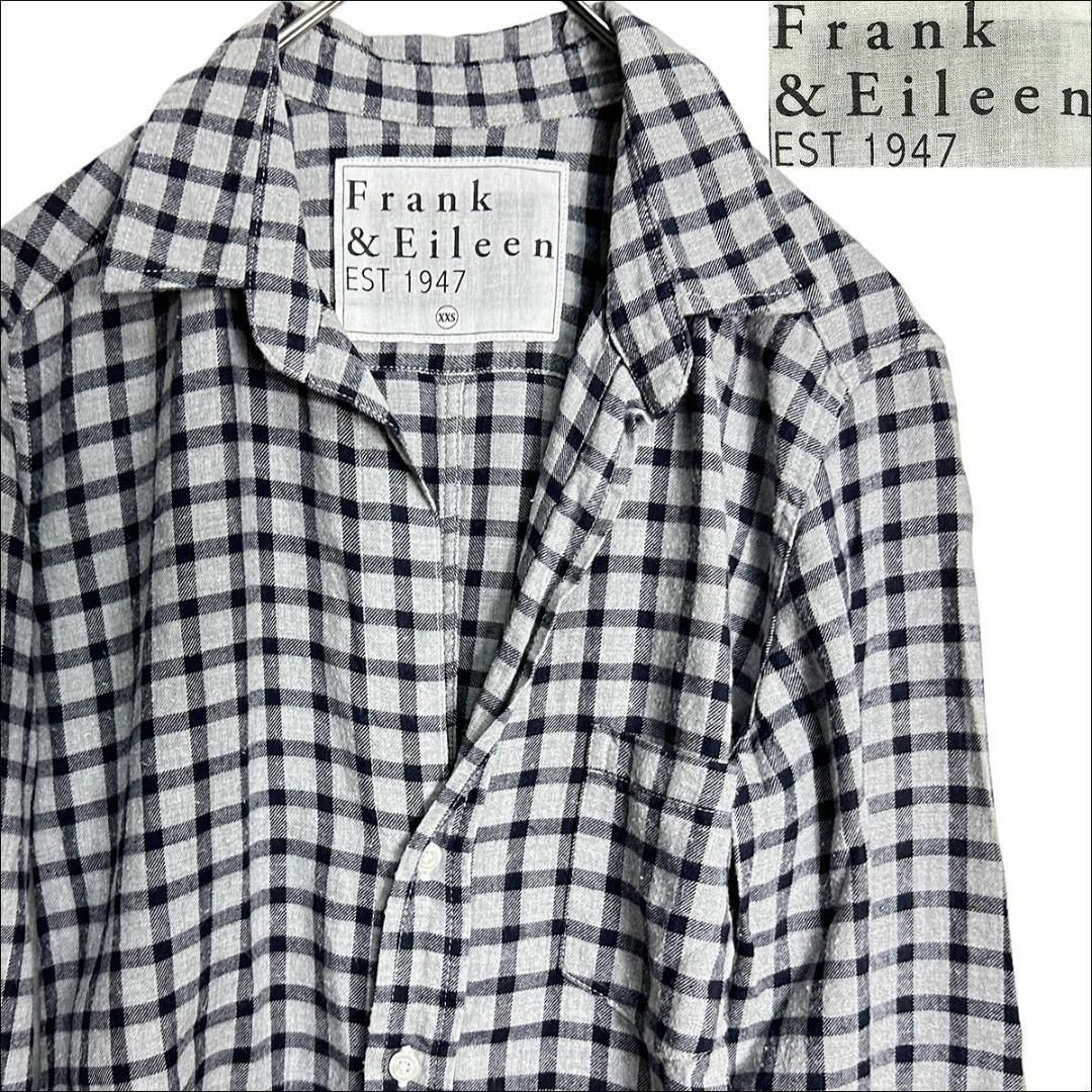 ★USA製 Frank&Eileen BARRY チェック オープンカラーシャツ