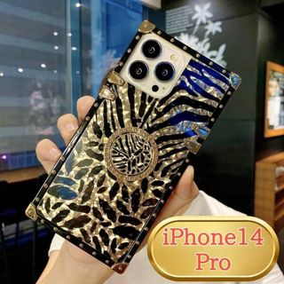 iphone ケース 14 プロ pro インパクト ゴールド ギャル 個性的(iPhoneケース)