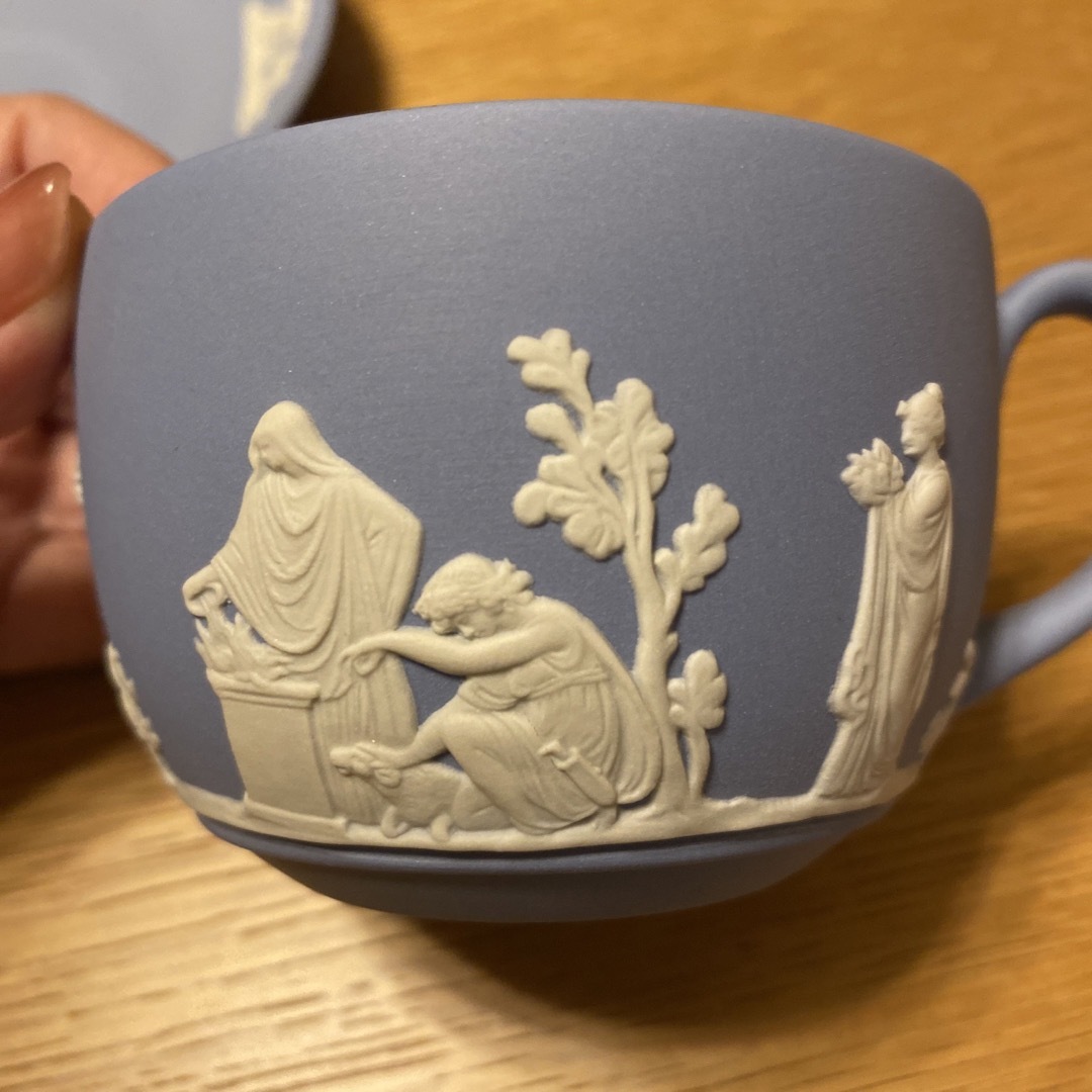 WEDGWOOD(ウェッジウッド)のWEDGWOOD  ジャスパーカップ&ソーサー2客 インテリア/住まい/日用品のキッチン/食器(食器)の商品写真