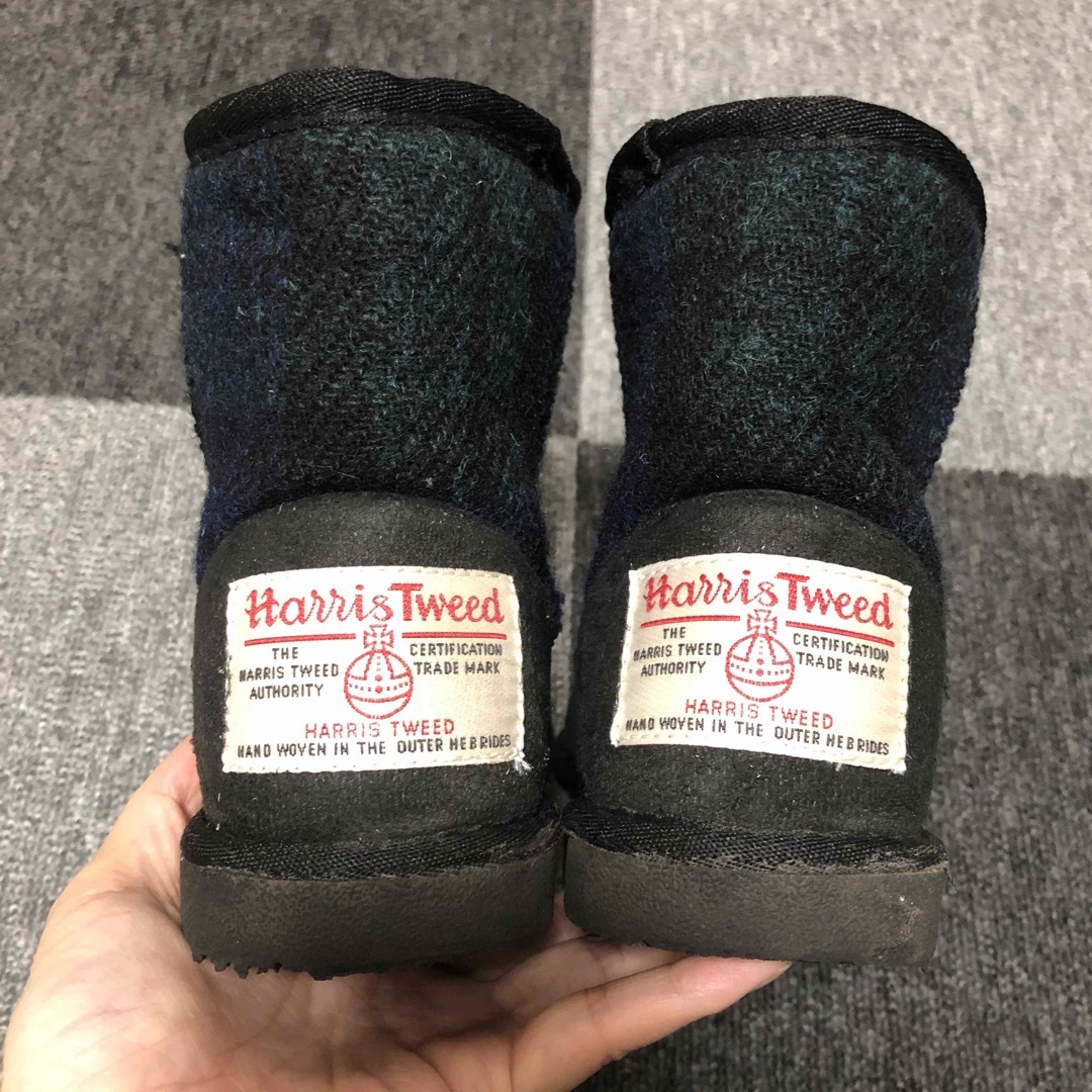 Harris Tweed(ハリスツイード)のHARRIS TWEED  ハリスツイード　子供　キッズ　ムートンブーツ　18㎝ キッズ/ベビー/マタニティのキッズ靴/シューズ(15cm~)(ブーツ)の商品写真