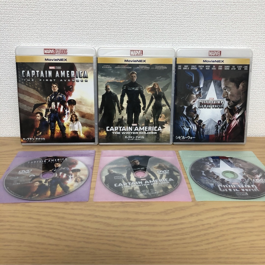 MARVEL(マーベル)のキャプテン・アメリカ シビル・ウォー セット MovieNEX DVDのみ エンタメ/ホビーのDVD/ブルーレイ(外国映画)の商品写真