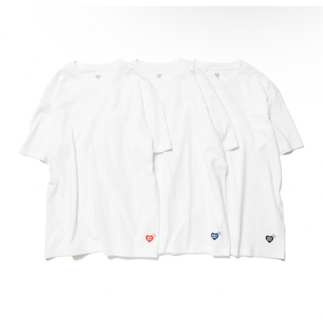 HUMAN MADE(ヒューマンメイド)のHUMAN MADE 3PACK T-SHIRT SET XLサイズ メンズのトップス(Tシャツ/カットソー(半袖/袖なし))の商品写真