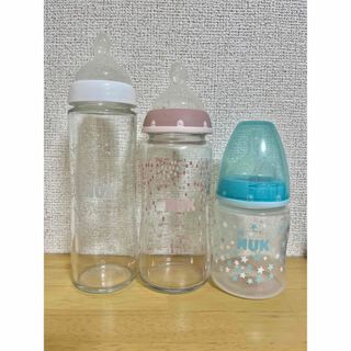 アカチャンホンポ(アカチャンホンポ)のヌーク NUK 哺乳瓶 3点セット【美品】(哺乳ビン)