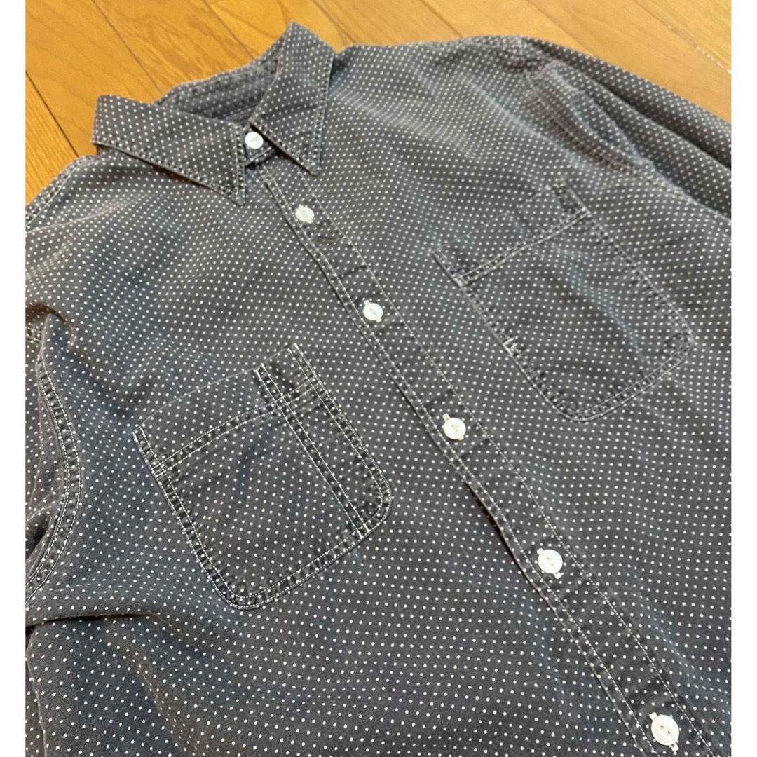 RRL ブラックインディゴポルカ ドットワークシャツ Mサイズ キムタク着