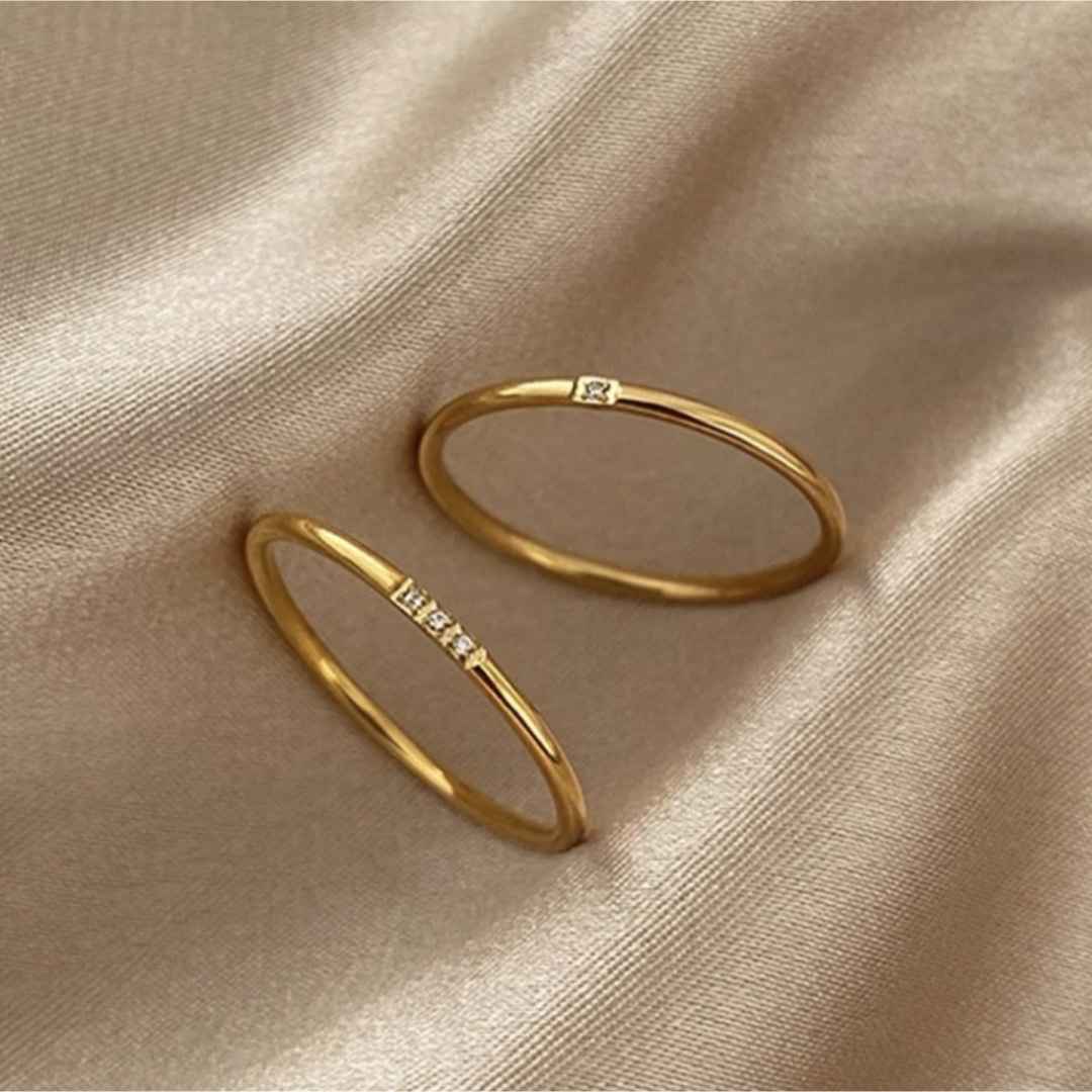 TOMORROWLAND(トゥモローランド)の【Design gold ring set】#821 18k SALE‼️ レディースのアクセサリー(リング(指輪))の商品写真