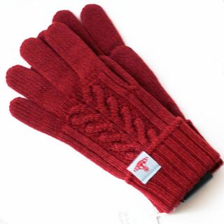 ヴィヴィアンウエストウッド(Vivienne Westwood)の新品 メンズ Fサイズ orbワッペン ニット RED ヴィヴィアン 手袋(手袋)