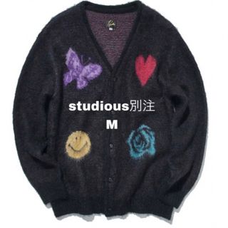 ニードルス(Needles)のneedles studious別注モヘアカーディガン　ブラック　M(カーディガン)