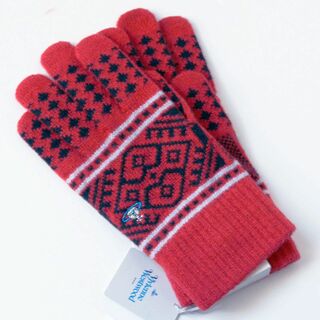 ヴィヴィアンウエストウッド(Vivienne Westwood)の新品 メンズ Fサイズ 幾何学 ウール RED ヴィヴィアン 手袋(手袋)