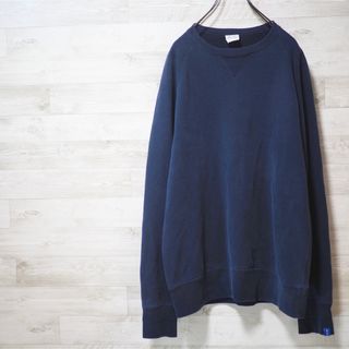 LOOPWHEELER - LOOPWHEELER LW250 吊り編みクルースウェット-Navy/Lの