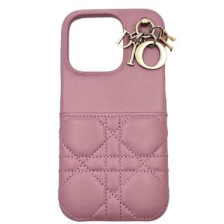 LADY DIOR IPHONE ケース カナージュラムスキン ピンク