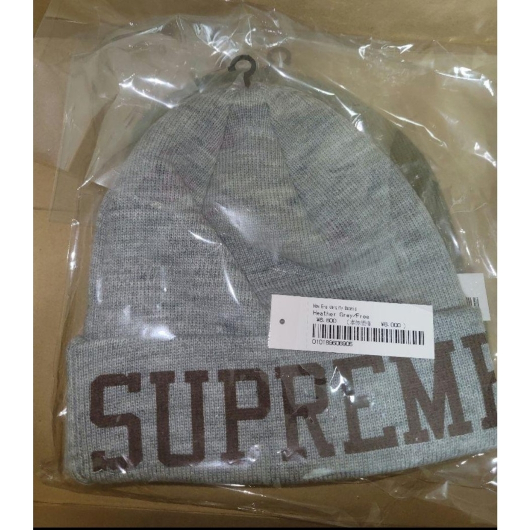 97　完売品　Supreme NewEra Varsity Beanie　グレー