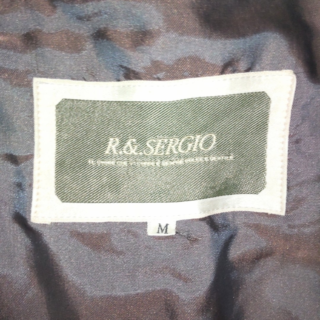 ☆R&SERGIO ロングトレンチコート グレー系カラー ライナーチェック柄