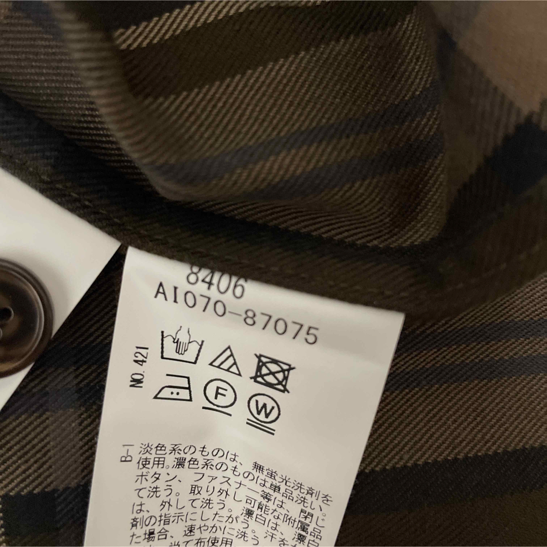TAKEO KIKUCHI(タケオキクチ)のtakeokikuchi タケオキクチ　アウター　チェック　羽織　シャツ メンズのジャケット/アウター(ノーカラージャケット)の商品写真