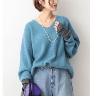 【全店完売】 IENA イエナ ウォッシャブルラクーンMIXVネックプルオーバー