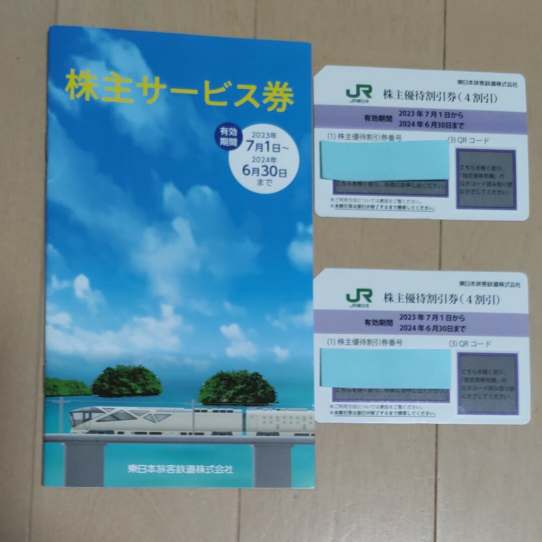 JR東日本　株主優待割引券　2枚　株主サービス券　未使用　セット