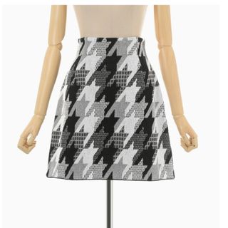 マメ(mame)のHoundstooth Knitted Skirt(ミニスカート)