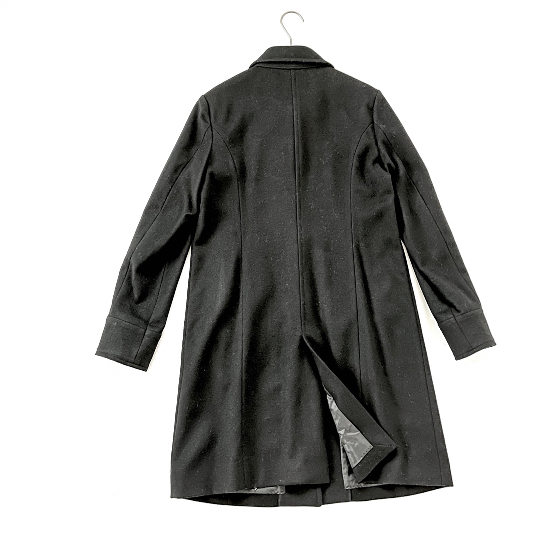 dinos(ディノス)の美品✨RULE カシミヤ ステンカラー コート 黒 ウール M dinos レディースのジャケット/アウター(チェスターコート)の商品写真