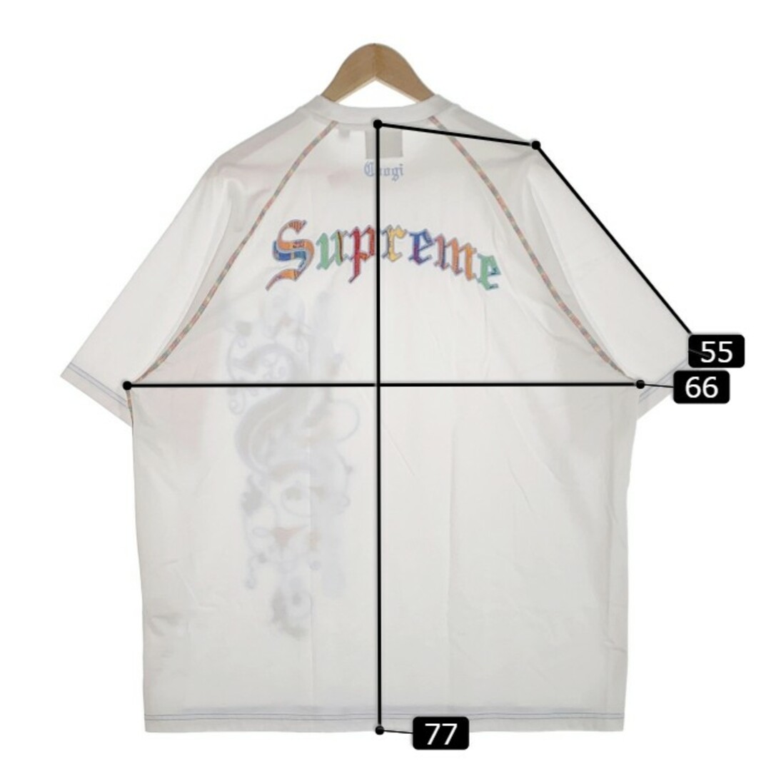 Supreme(シュプリーム)のSUPREME シュプリーム 23SS Coogi クージー Raglan S/S Top ラグラン ショートスリーブトップ 刺繡 Tシャツ ホワイト Size XL メンズのトップス(Tシャツ/カットソー(半袖/袖なし))の商品写真