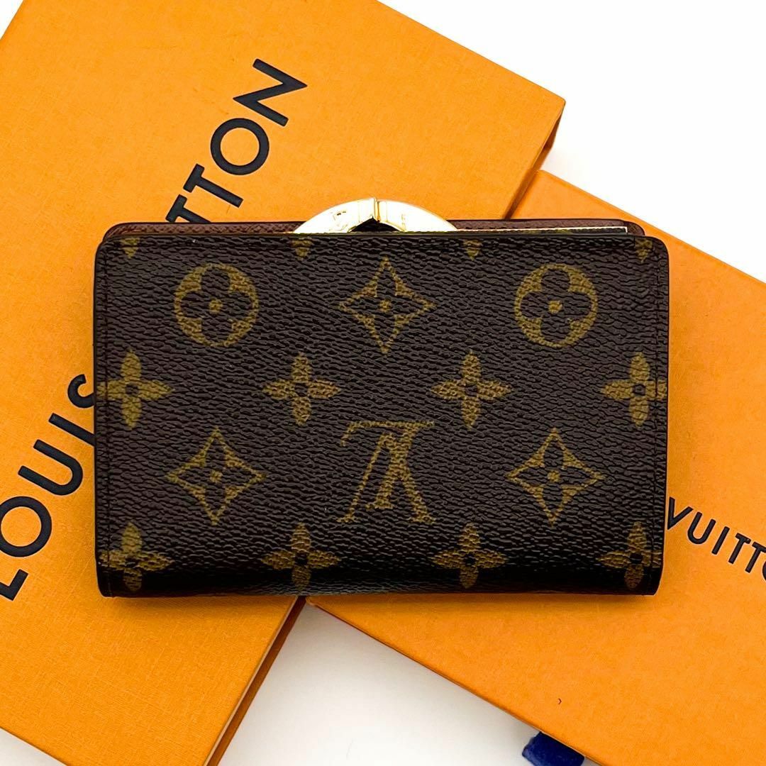 極美品LOUIS VUITTON ポルトフォイユヴィエノワ がま口 二つ折り財布-