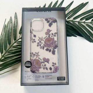 【新品未使用】COACH コーチ iPhone14 PRO MAX花柄　ケーススマホ/家電/カメラ