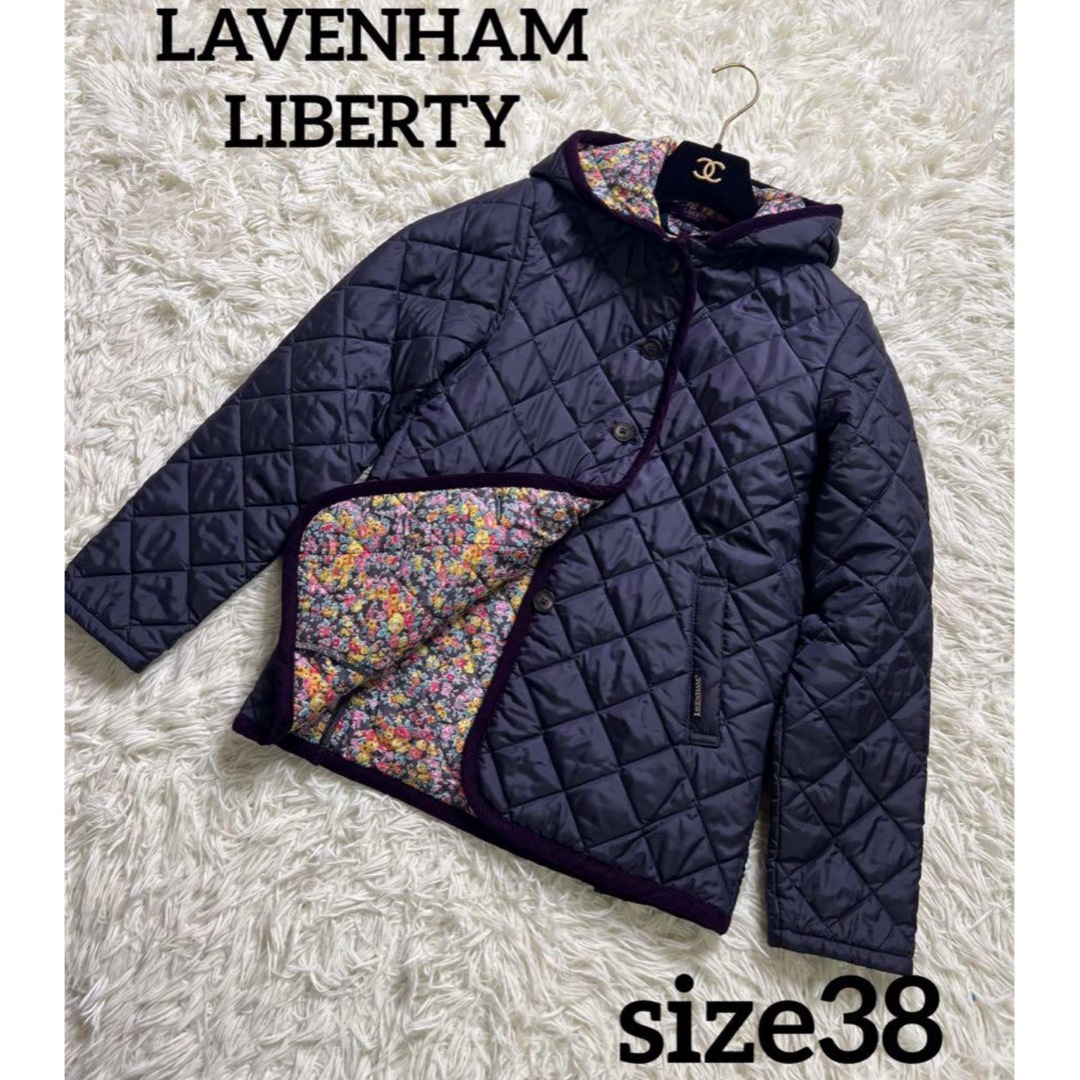 ラベンハム キルティングジャケット L リバティ 黒 LAVENHAM