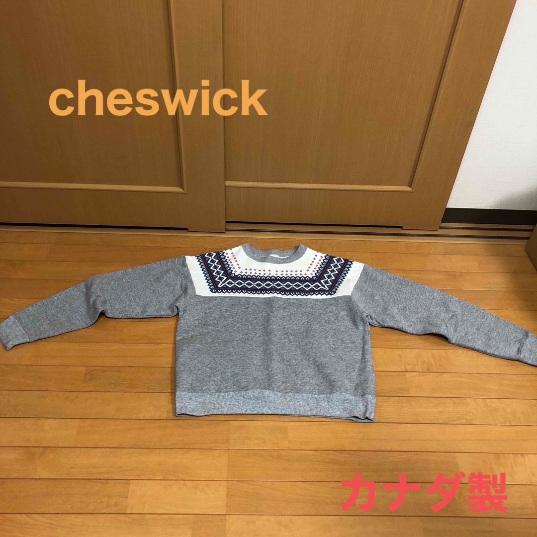 CHESWICK/チェスウィック カナダ製　雪柄ジップアップスウェット