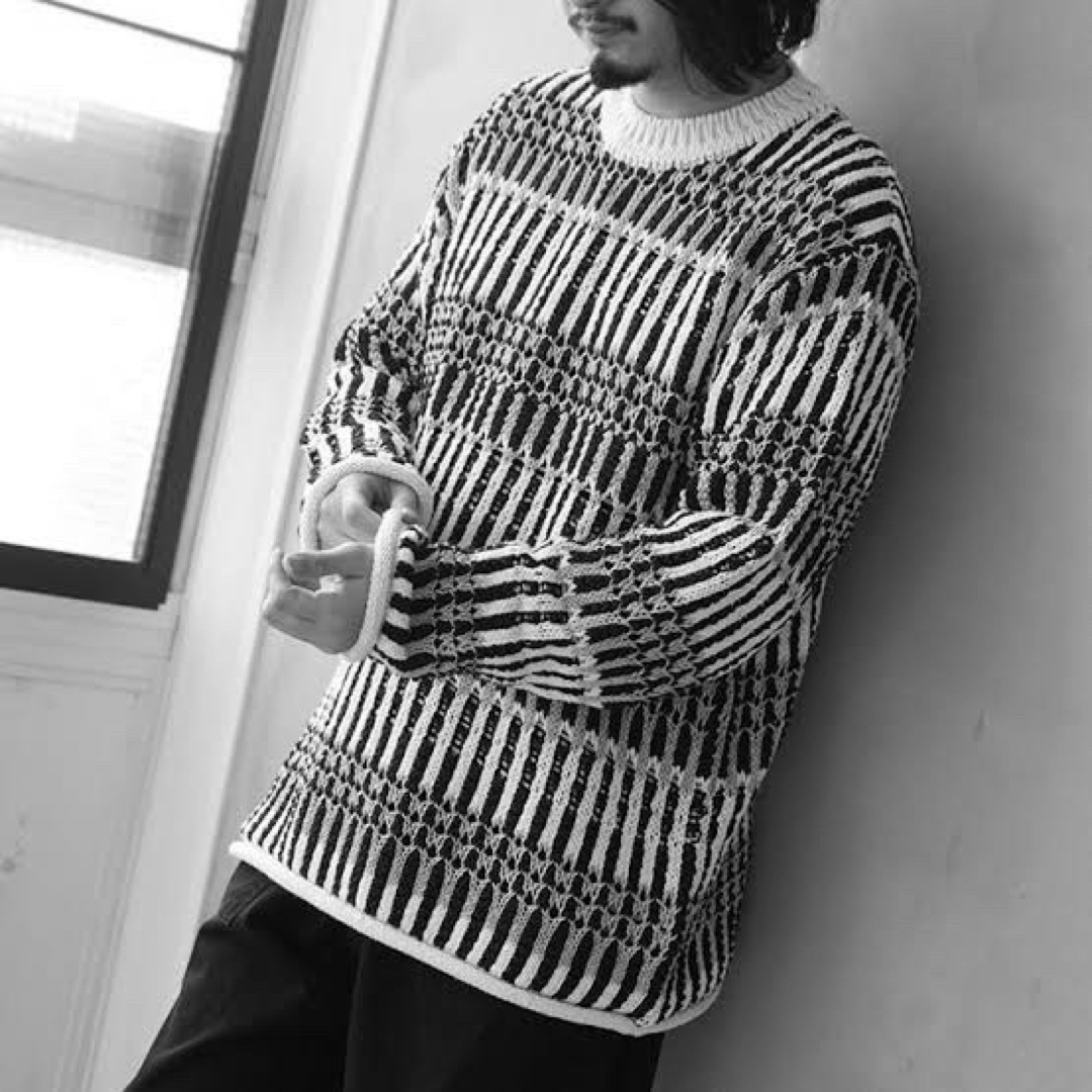 BATONER   BATONER バトナー MIX YARN CREW NECKクルーネックニットの