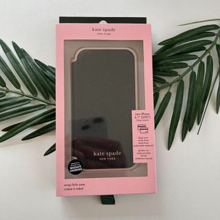 ケイトスペードニューヨーク(kate spade new york)の新品★ケイトスペード iPhone13 PRO 黒レザー手帳(iPhoneケース)