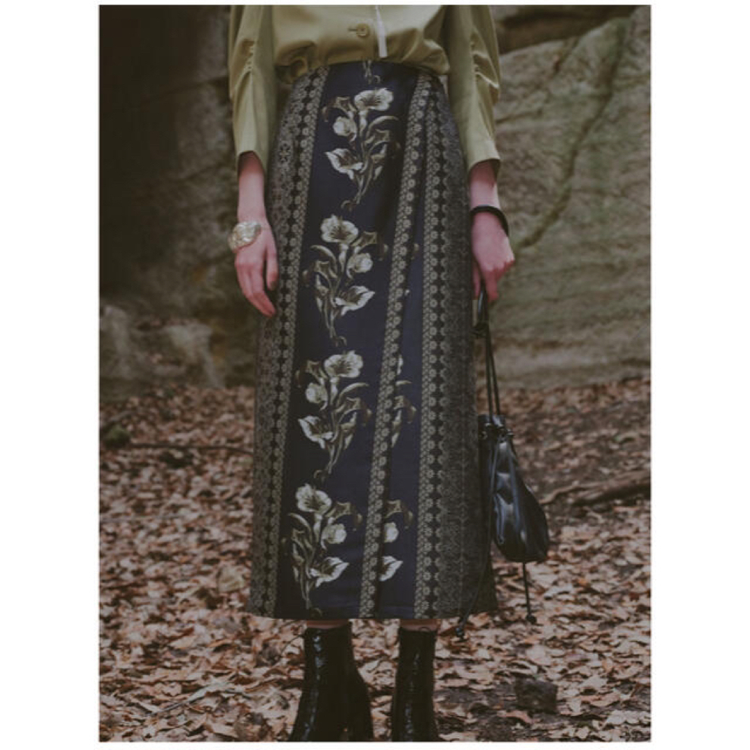 IMANE JACQUARD WRAP SKIRT