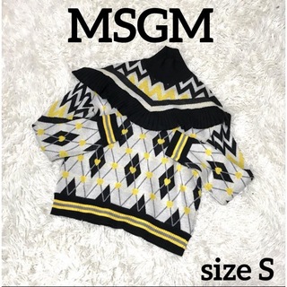 【新品】MSGM Broken-heart セーター Ｌ イタリア製素材ウール