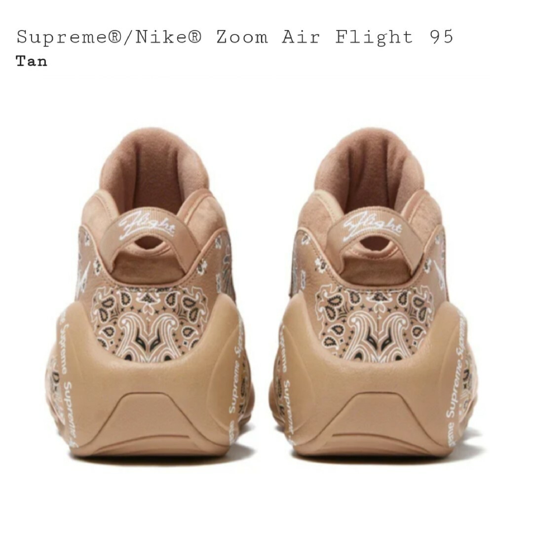 Supreme Nike Zoom Air Flight 95 26cm tan