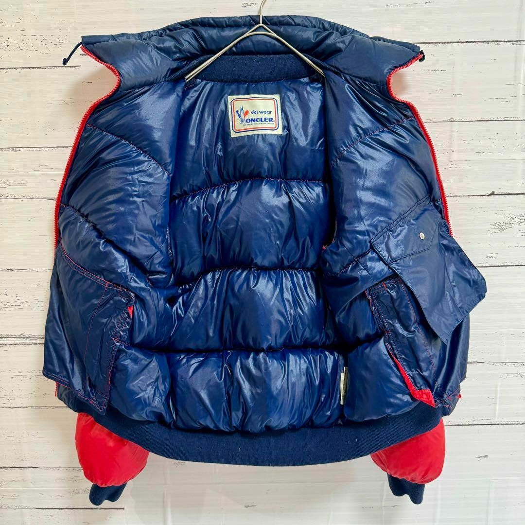 【美品】MONCLER モンクレール ダウンジャケット レッド 男女兼用 M相当