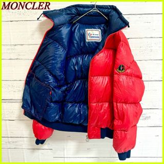 【美品】MONCLER モンクレール ダウンジャケット レッド 男女兼用 M相当